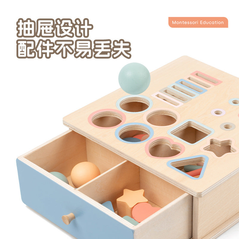 Montessori Classification Early Education Coin Box Baby Color Cognitive Shape Building Blocks Matching Teaching Aids Baby Educational Toys