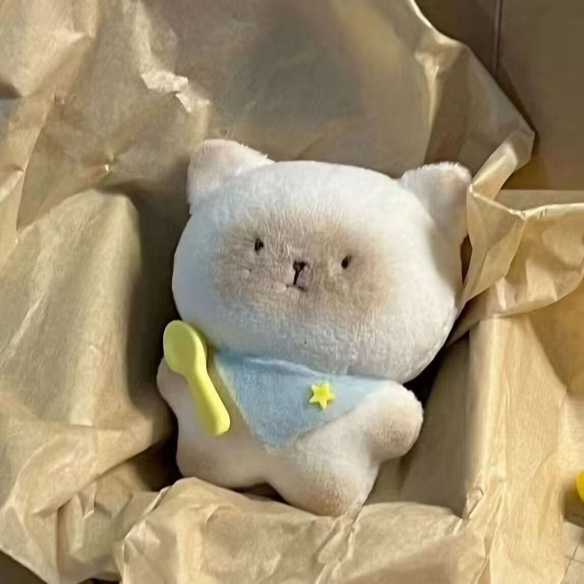 Squeaking Dry Rice Xiao Mao Pendant High Color Value Cute Doll Plush Doll Bag Bag Girlfriend Gift Keychain