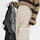 Pregnant women's pants autumn and winter new fleece-lined wide leg pants side drawstring before and after pregnancy can wear pants