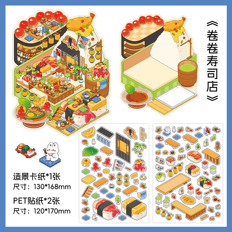 Infeel.Me Extra Large Scenery Stickers Today's Business Hours Open - Part Twelve DIY Journal Scene Stickers