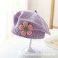 Spring and Autumn Korean Style Baby Boy and Girl Candy Color All-match Knitted Beret Children's Western Style Casual Wool Hat Paintler Hat