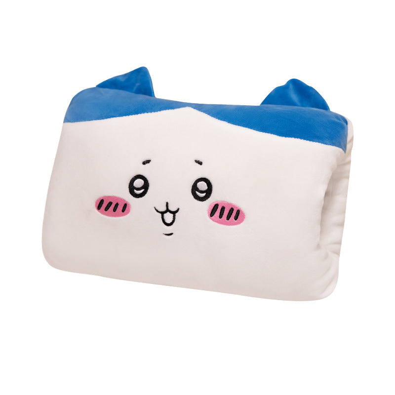 Cartoon winter warm hand pillow can be inserted cute plush toy doll pillow learn girls warm hand doll