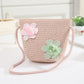 Cross-border New Children's Bag Spring and Summer New Children's Crossbody Bag Handmade Straw Satchel Travel Mini Coin Purse