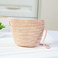 Straw Handmade Bow Woven Mobile Phone Bag Cross-border Hot Selling Women's Crossbody Seaside Straw Woven Crossbody Woven Bag Factory
