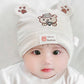 Katu Bear Infant Hat Spring & Fall 3-6-12 Months Male and Female Baby Pullover Hat Cotton 100-Day Sleeping Hat