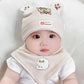 Katu Bear Infant Hat Spring & Fall 3-6-12 Months Male and Female Baby Pullover Hat Cotton 100-Day Sleeping Hat