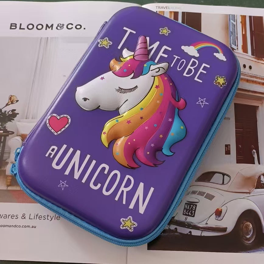 3D New Cute Eva Stationery Box Children's Multifunctional Large Capacity Pencil Bag Student Portable Square Pencil Box