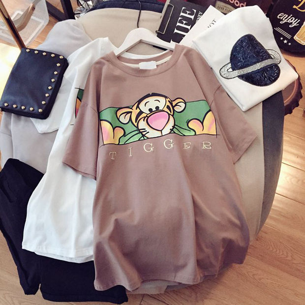 2023 Pregnant Women's Summer Cotton Short-sleeved T-shirt Loose Casual plus size Fashion Summer Pregnant Women's Long Top