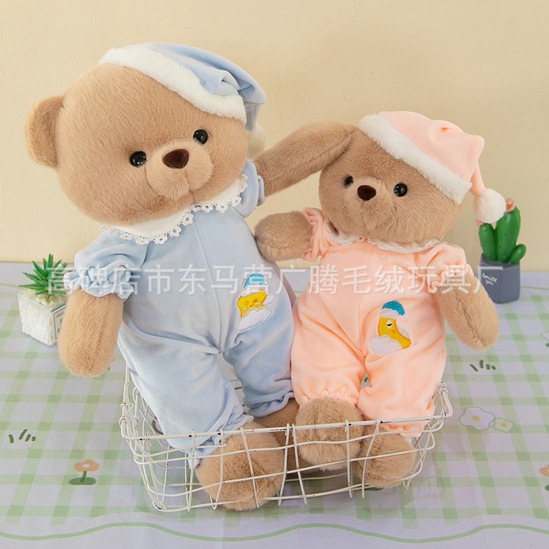 Cute Pajamas Bear Doll Plush Toy Children Cartoon Doll for Girlfriend Birthday Gift Couple Bear