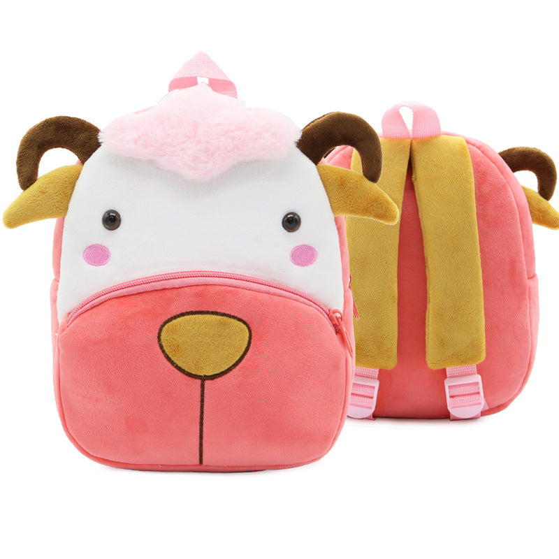 Cute Cartoon Animal Children's Backpack Stall Supply Backpack Kindergarten Plush Backpack Children's Bag Orderable Printing