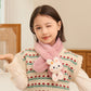 Children's Christmas Autumn and Winter Scarf Plush Warm Cute Cartoon Red New Year Festival Imitation Rabbit Fur Parent-Child Scarf