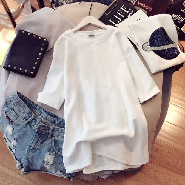 2023 Pregnant Women's Summer Cotton Short-sleeved T-shirt Loose Casual plus size Fashion Summer Pregnant Women's Long Top