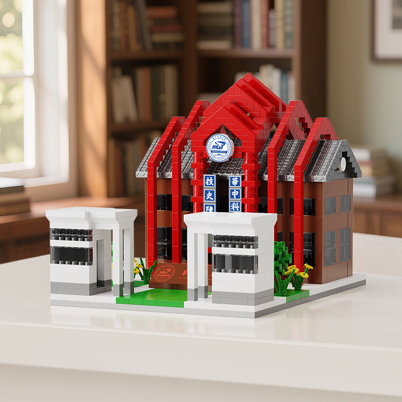 Tsinghua University Famous School Assembled Building Blocks Compatible with Lego Particles Peking University Architectural Model Training Institution Event Gifts
