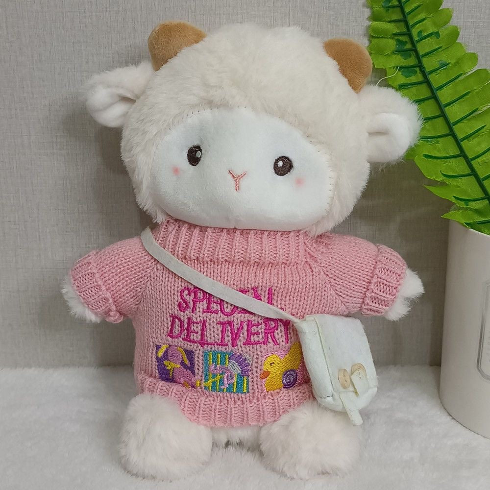 Internet Celebrity Poko Plush Toy Cartoon Belle Sheep Doll Dressed up as a Little Sheep, a Gift for Girls
