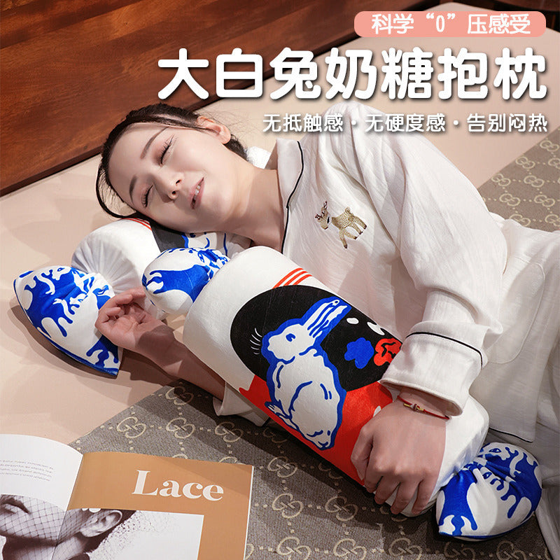 White rabbit candy pillow plush toy rabbit doll long clip leg pillow memory cotton doll gift