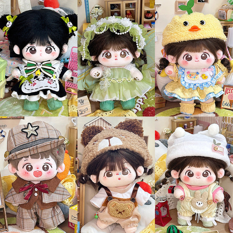 Dropshipping 20cm Baby Clothes Cotton Doll Clothes Cute Pajamas Set Original Antique Han Dynasty Doll Dress up
