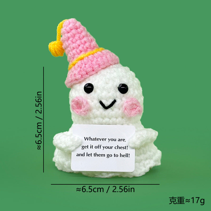 Cross-Border Amazon Handmade Knitted Doll Halloween Gift Ghost Little Devil Grim Reaper Emotional Plush Toy Wholesale