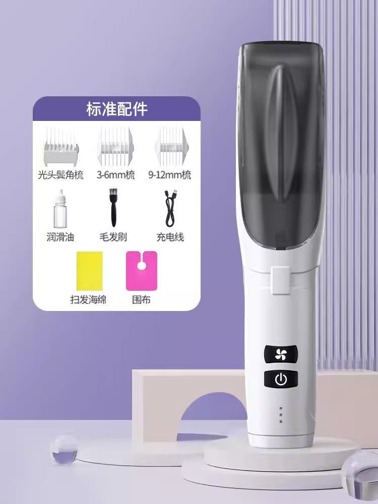 Cross-border baby hair clipper silent automatic suction baby hair shaving home newborn children electric pusher shaver