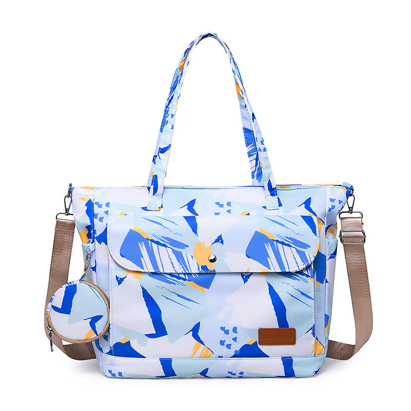 Cross-Border New Multifunctional Mother and Baby Bag Large Capacity Front Patch Pocket Mommy Bag Baby Outing Large Capacity Mother and Baby Bag