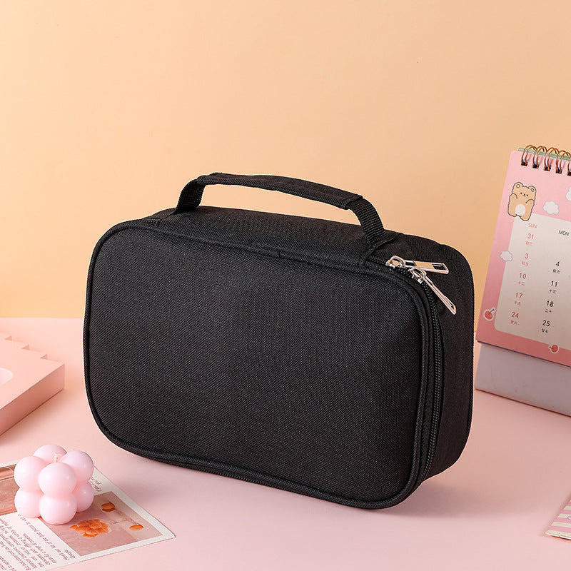 Cross-Border Satchel Large-Capacity 72-Hole Multi-Functional Student Art Student Color Lead Brush Pencil Stationery Storage Bag