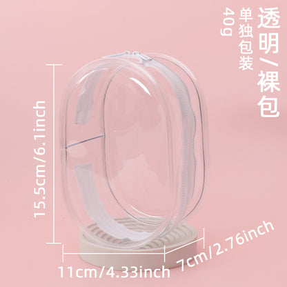 15cm Baby Bag Cotton Doll Pain Bag Trendyy Hand-Made Doll Outing Bag Double Zipper Thickeneded Transparent Baby Walking Bag