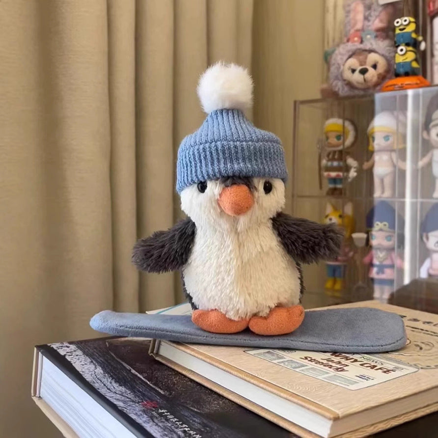 Jelly Winter Ski Series Ski Penguin Doll Peanut Scarf Snowman Plush Toy Girl Gift Batch