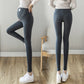 Pregnant Women's Leggings Spring and Autumn Outer Wearing Cotton plus size Autumn Pants fleece-lined Belly-supporting 150.00kg Pregnant Women's Nine-point Pants
