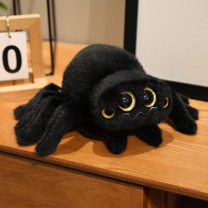 Simulated Spider Plush Toy Doll Bag Pendant Keychain Cute Little Spider Doll Funny Birthday Gift