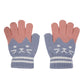 Winter Kidsren's Gloves Are Warm and Velvet to Prevent Cold. Primary School Students Write Boys and Girls Baby Sets Jacquard Gloves Kittens