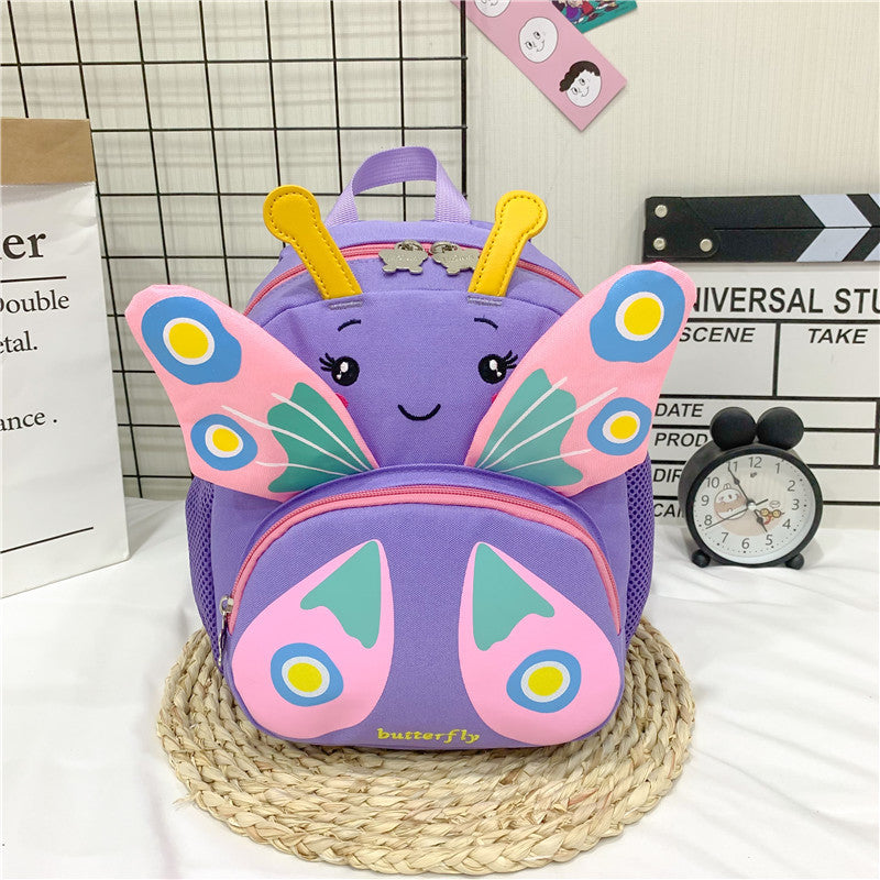 Cute Butterfly Children's backpack fashionable western style girls' schoolbag Western style versatile high-looking girl's anti-Lost Backpack