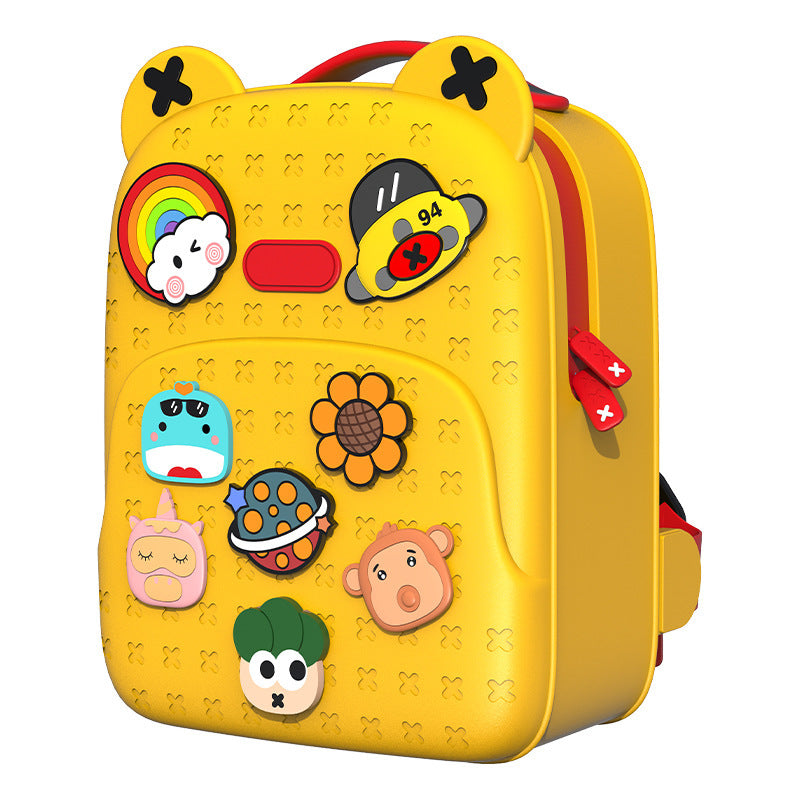 Factory Direct Delivery School Kindergarten Eva Small Boy and Girl Schoolbag Childlike Cute Ultra-Light Antibacterial Backpack