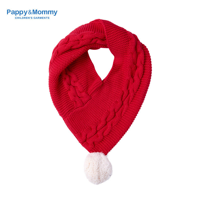 Babamama children's scarf winter thick warm jacquard love boy's scarf baby girl's thickened scarf scarf