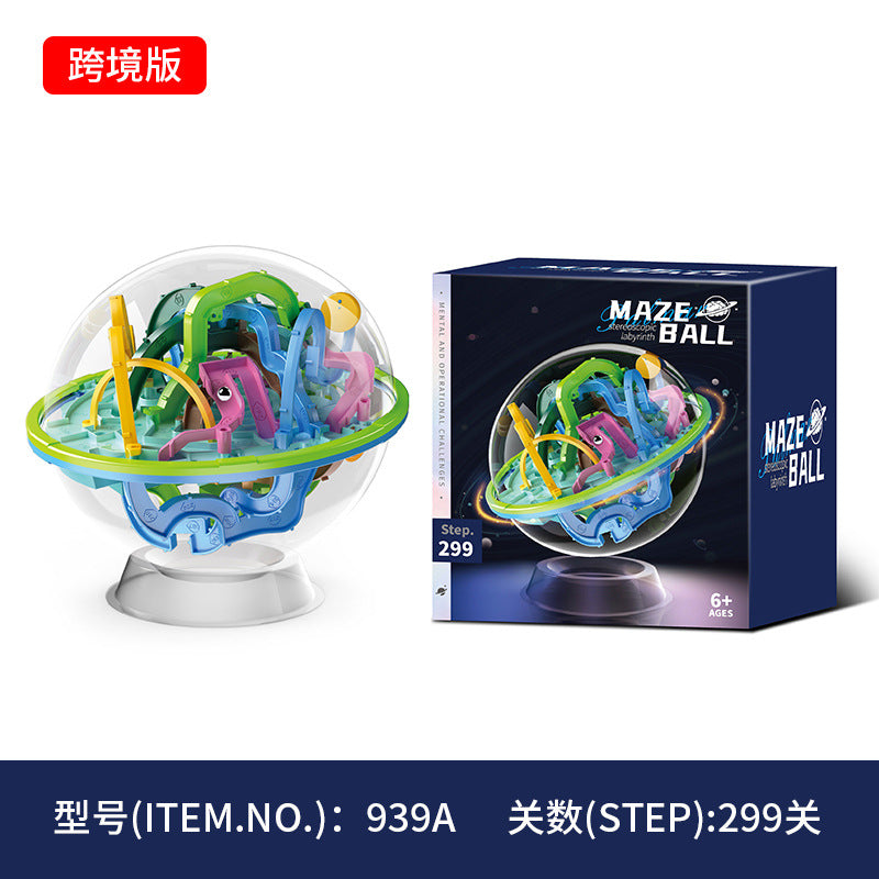 Cross-Border 3D Stereo Rubik's Cube Maze Walking Ball Toy Kidsren's Educational Play to Develop Concentration Balance Ball Maze Ball
