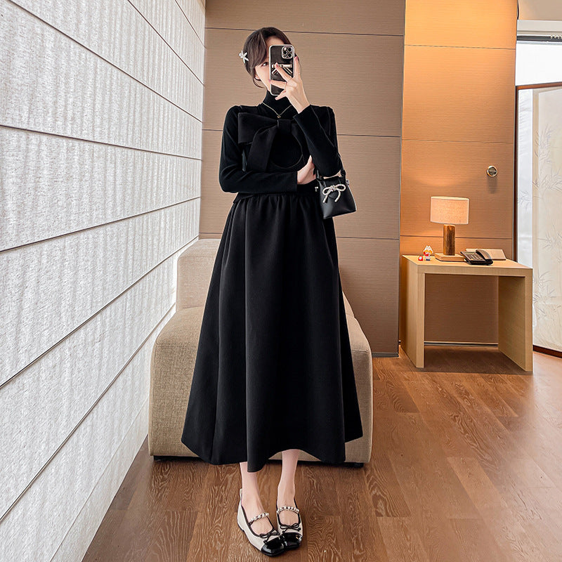 Pregnant women autumn 2024 new fashion suit western style fashionable high sense strap skirt autumn and winter pregnant women dress