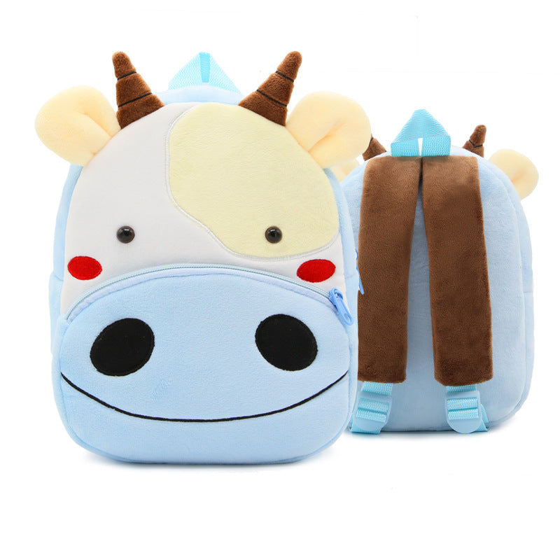 Cute Cartoon Animal Children's Backpack Stall Supply Backpack Kindergarten Plush Backpack Children's Bag Orderable Printing