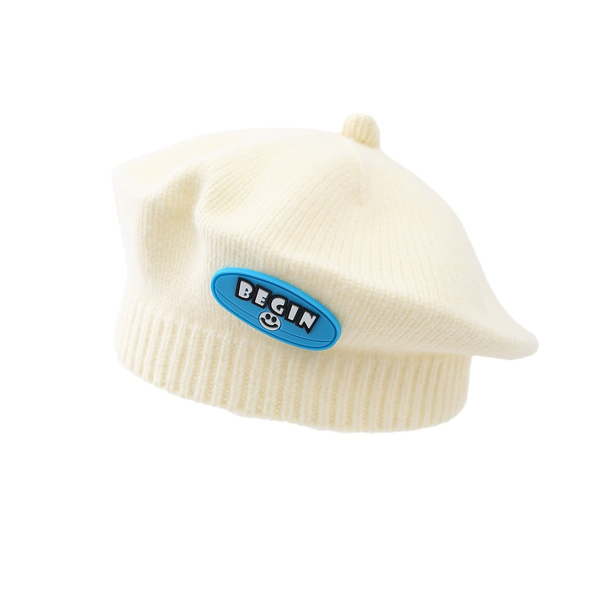 Spring and Autumn Korean Style Baby Boy and Girl Candy Color All-match Knitted Beret Children's Western Style Casual Wool Hat Paintler Hat