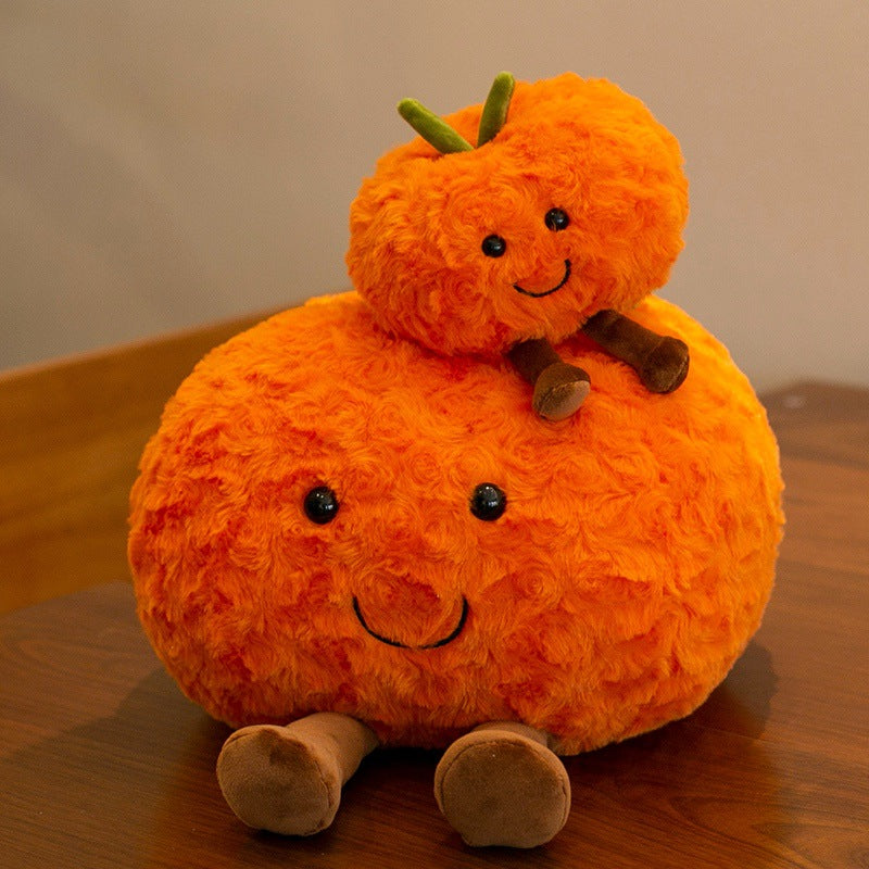 Vegetable and Fruit Plush Toys, Good Luck Persimmon Catching Machine Dolls, Wedding Throwing Dolls, Manufacturer Wholesale Ornaments