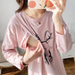 Pregnant Women's Postpartum Breastfeeding Jacket Outer Wear Moon Clothes Long Sleeve Thin T-Shirt Hot Mom's Spring and Autumn Clothes for Breastfeeding Period