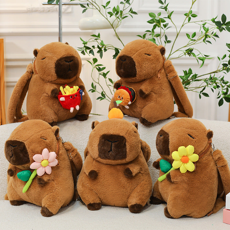 Wholesale Capybara Capybara Backpack Plush Toy Doll Backpack for Girls Birthday Gifts