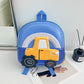 New Children's Schoolbag Kindergarten Schoolbag Primary School Student Schoolbag Cute Anime Car Boys and Girls Eggshell Backpack