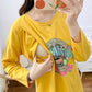 Pregnant Women's Postpartum Breastfeeding Jacket Outer Wear Moon Clothes Long Sleeve Thin T-Shirt Hot Mom's Spring and Autumn Clothes for Breastfeeding Period