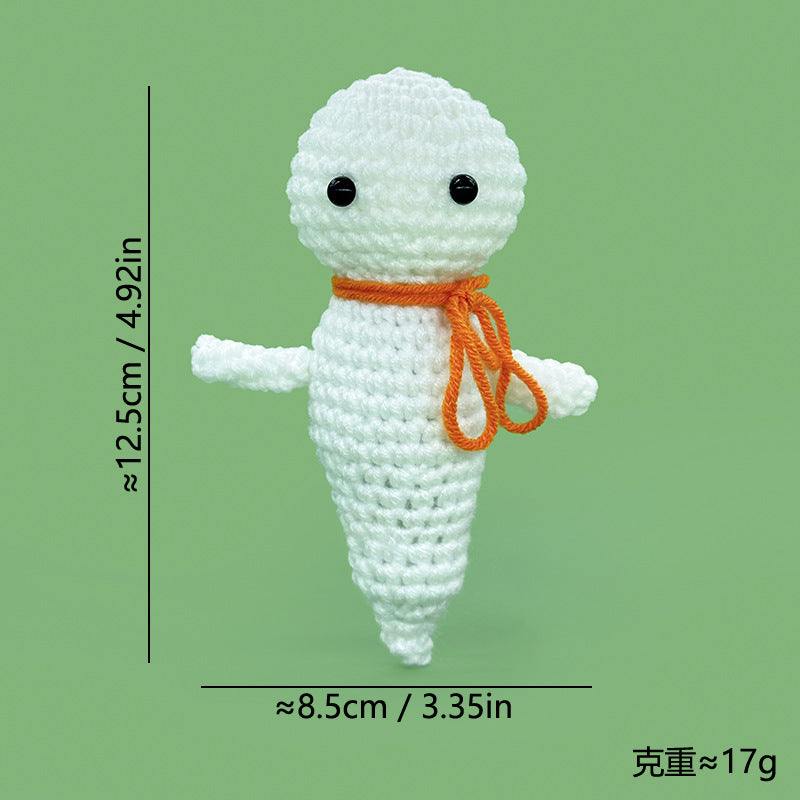 Cross-Border Amazon Handmade Knitted Doll Halloween Gift Ghost Little Devil Grim Reaper Emotional Plush Toy Wholesale
