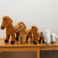 Cute Simulation Little White Horse Doll Plush Toy Pony Brown Horse Doll Horse Year Mascot Activity Gift