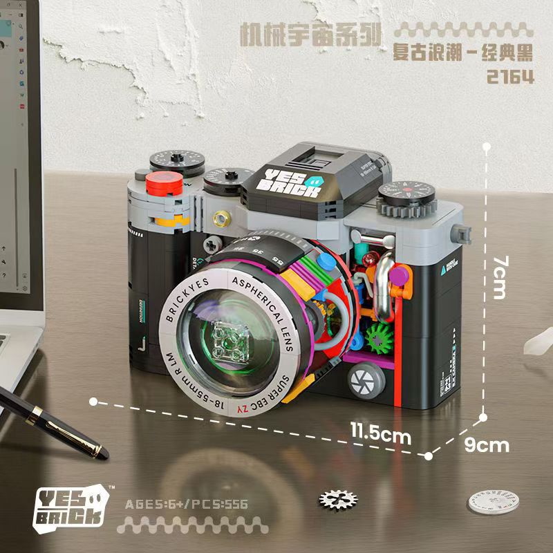 Compatible with Lego Retro SLR Camera Building Blocks Assembled Handmade Toy Model Ornaments Children Gift Batch