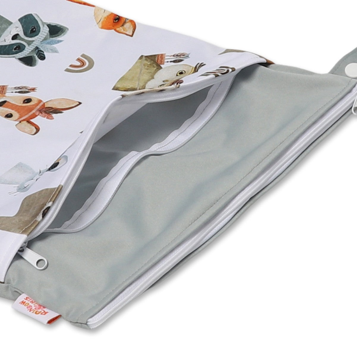 Ins Baby Room Decoration Sleeping Bear Storage Hanging Bag Baby Diaper Bag Wetbag Dry and Wet Separation 30*40