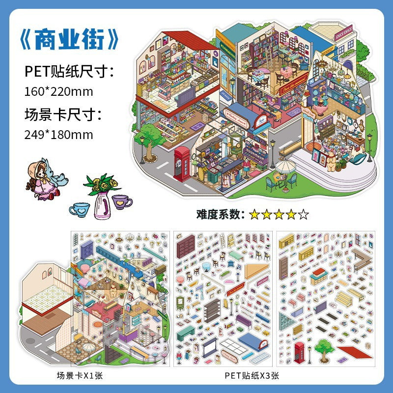 Infeel.Me Extra Large Scenery Stickers Today's Business Hours Open - Part Twelve DIY Journal Scene Stickers