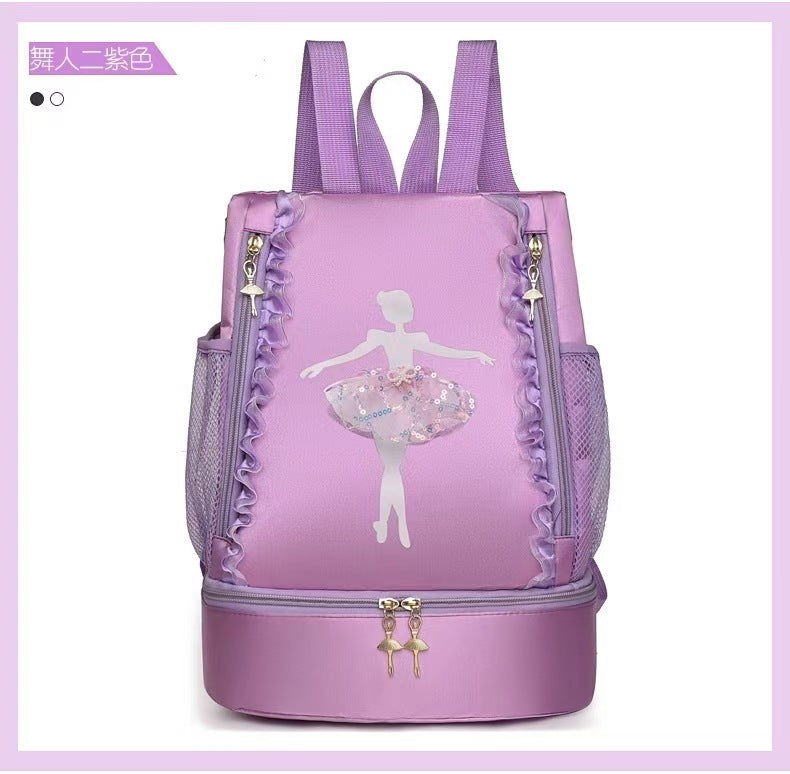Fashion New Dance Bag Children's Dance Backpack Shoulder Dance Backpack Girls Dance Bag Large-capacity Bag Printed