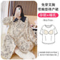 Lunar Clothing Spring and Autumn Air Cotton Thick Postpartum Breastfeeding dress Doll Collar Pregnant Women Pajamas for Outer Wear