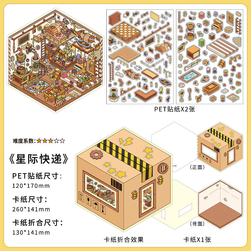 Infeel.Me Extra Large Scenery Stickers Today's Business Hours Open - Part Twelve DIY Journal Scene Stickers