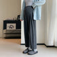 Pregnant Women's Pants Cropped Pants Sticky Rice Pants Autumn and Winter fleece-lined Thickened Loose All-match Wide-leg Pants Sagging Slimming Granny Pants